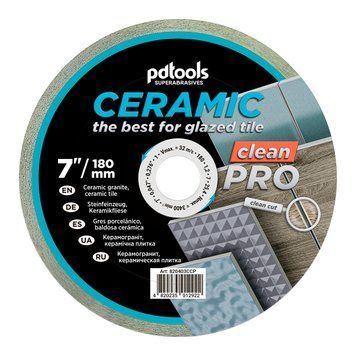 Круг алмазний вiдрiзний 1A1R 180 СERAMIC CLEAN PRO для стаціонарного обладнання 820403CCP фото