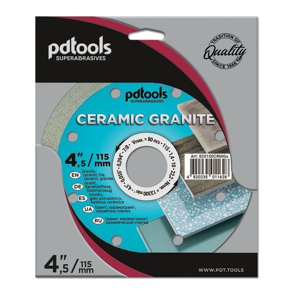Круг алмазний вiдрiзний СERAMIC GRANITE 1A1R 115 для ручного інструменту 820100CRMGu фото
